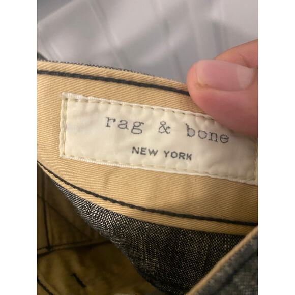 Rag & Bone Hemp Linen Cotton Blend Gray Black Cham Jeans 32 x 33 - Picture 6 of 7